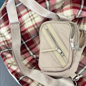 Steve Madden Beige Crossbody Bag with Adjustable Strap